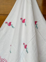 flamingo-theme-kids-cotton-towel-zoom-in-view