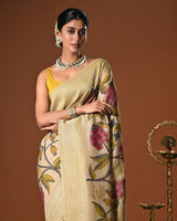 floral-banarsee-munga-silk-kalamkari-saree-side-view