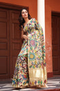 floral-pure-colourful-gajji-silk-kalamkari-saree-front-view
