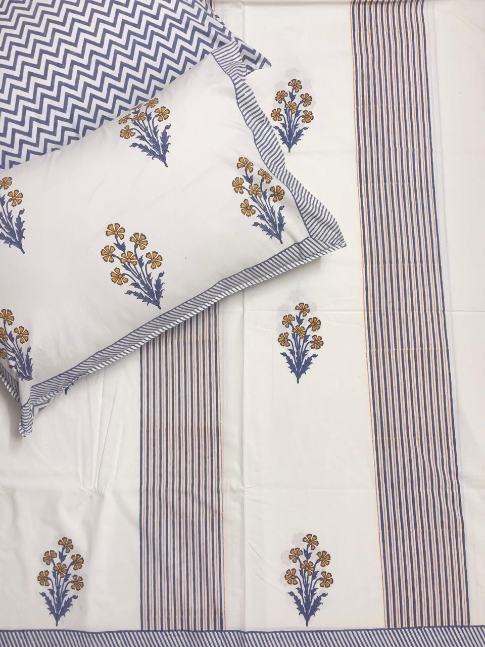 floral-repose-handblock-print-pure-cotton-bedsheet