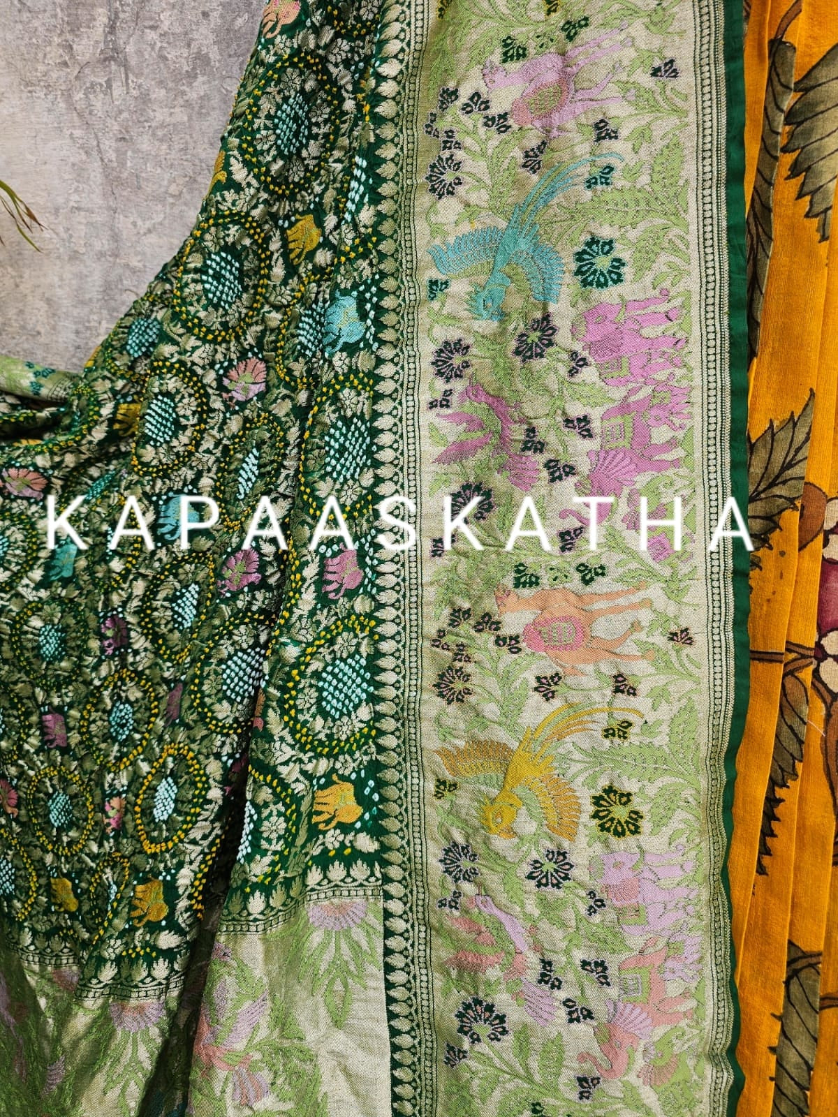 floral-theme-handloom-matka-silk-kalamkari-lehenga