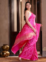 floral-theme-pink-pure-gajji-silk-bandhani-saree