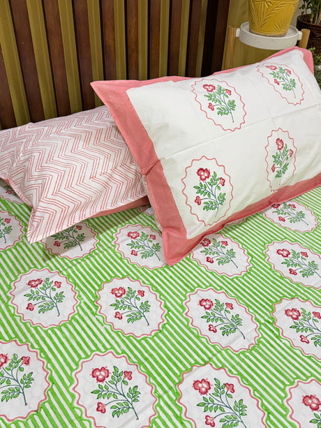 fresh-flora-handblock-print-pure-cotton-bedsheet