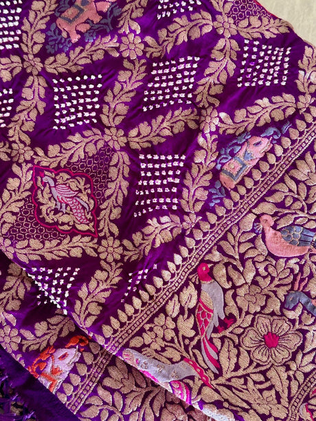 fuchsia-bloom-pure-banarsi-georgette-meenakari-bandhani-dupatta-violet