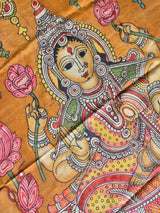 goddess-lakshmi-kanchipattu-kalamkari-dupatta
