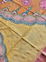 goddess-lakshmi-kanchipattu-kalamkari-dupatta