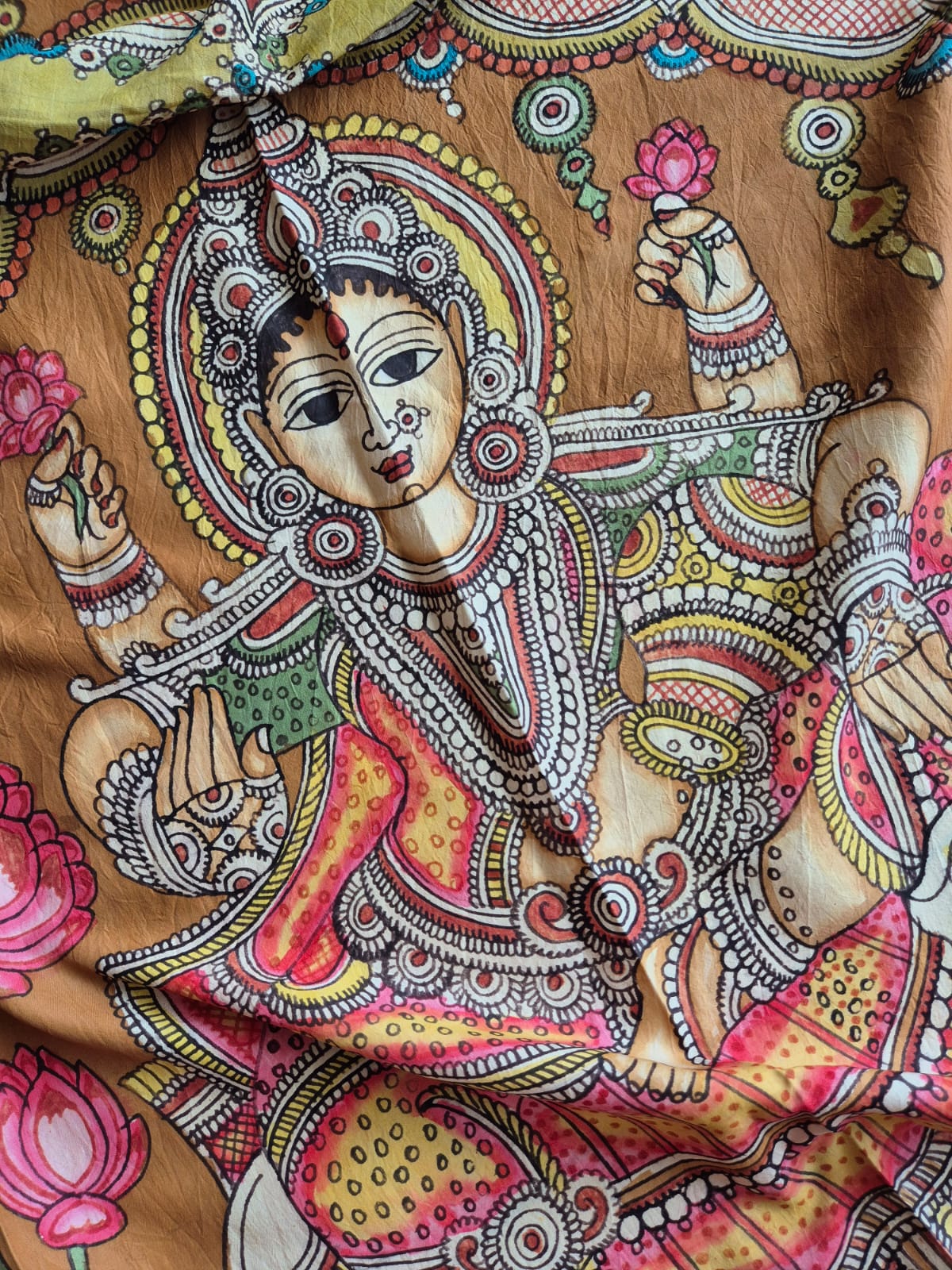 Maa Lakshmi Kanchi Pattu Kalamkari Dupatta