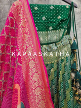 gorgeous-green-banarasi-georgette-bandhani-lehenga-with-dupatta-patola