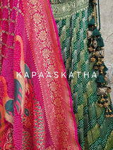 gorgeous-green-banarasi-georgette-bandhani-lehenga-with-dupatta-patola