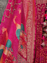 gorgeous-rani-pink-banarasi-georgette-bandhani-lehenga-with-dupatta