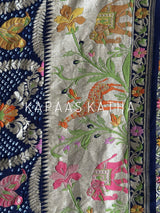 graceful-bandhani-banarasi-saree