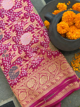 grand-heritage-pure-banarasi-georgette-meenakari-bandhani-saree