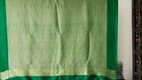 Green Exclusive Handloom Pure Banarsi Silk Bandhani Saree