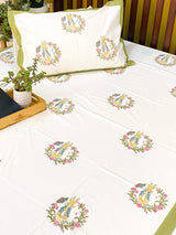 green-peter-rabbit-cotton-bedsheet-full-view