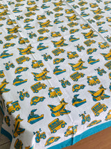 green-transport-cotton-bedsheet-zoom-in-view