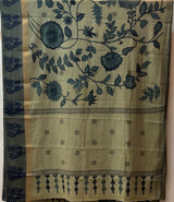 grey-base-handcrafted-cotton-kalamkari-saree-pallu-detailed-view