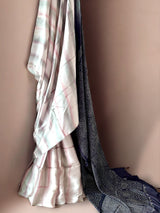 Satin Silk Clamp Dye Bandhani Saree in Grey and Pink