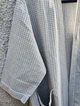 grey-unisex-cotton-waffle-bathrobe-fabric-hand-view