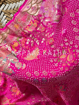 Pure Banarasi Georgette Bandhani Dupatta | Kapaas Katha