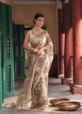 gulbadan-phoolwari-handcrafted-kota-silk-kalamkari-saree