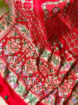 gulzaar-phoolkari-red-pure-georgette-meenakari-bandhani-dupatta