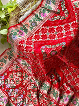 gulzaar-phoolkari-red-pure-georgette-meenakari-bandhani-dupatta