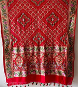 gulzaar-phoolkari-red-pure-georgette-meenakari-bandhani-dupatta