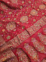 gulzaar-phoolkari-red-pure-georgette-meenakari-bandhani-dupatta
