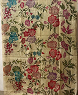 Gulzar Bagh Floral Satin Silk Kalamkari Saree