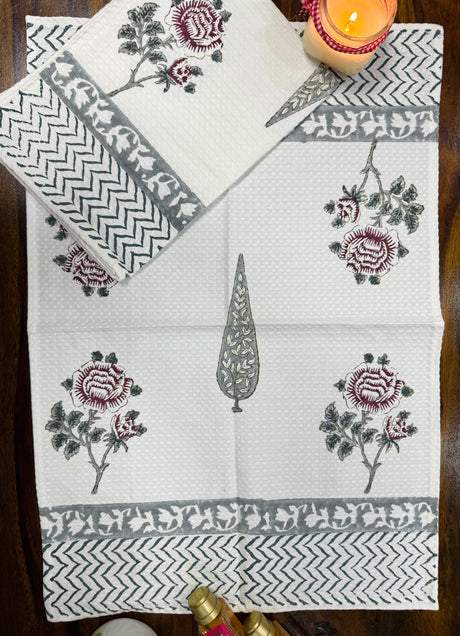 jaipur-block-print-waffle-hand-towels-uk