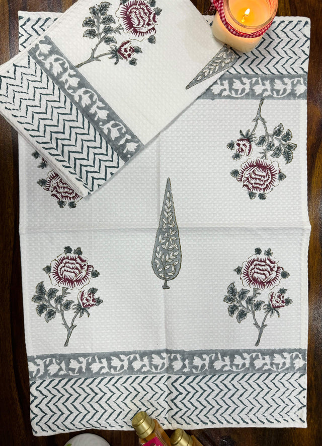 jaipur-block-print-waffle-hand-towels-uk