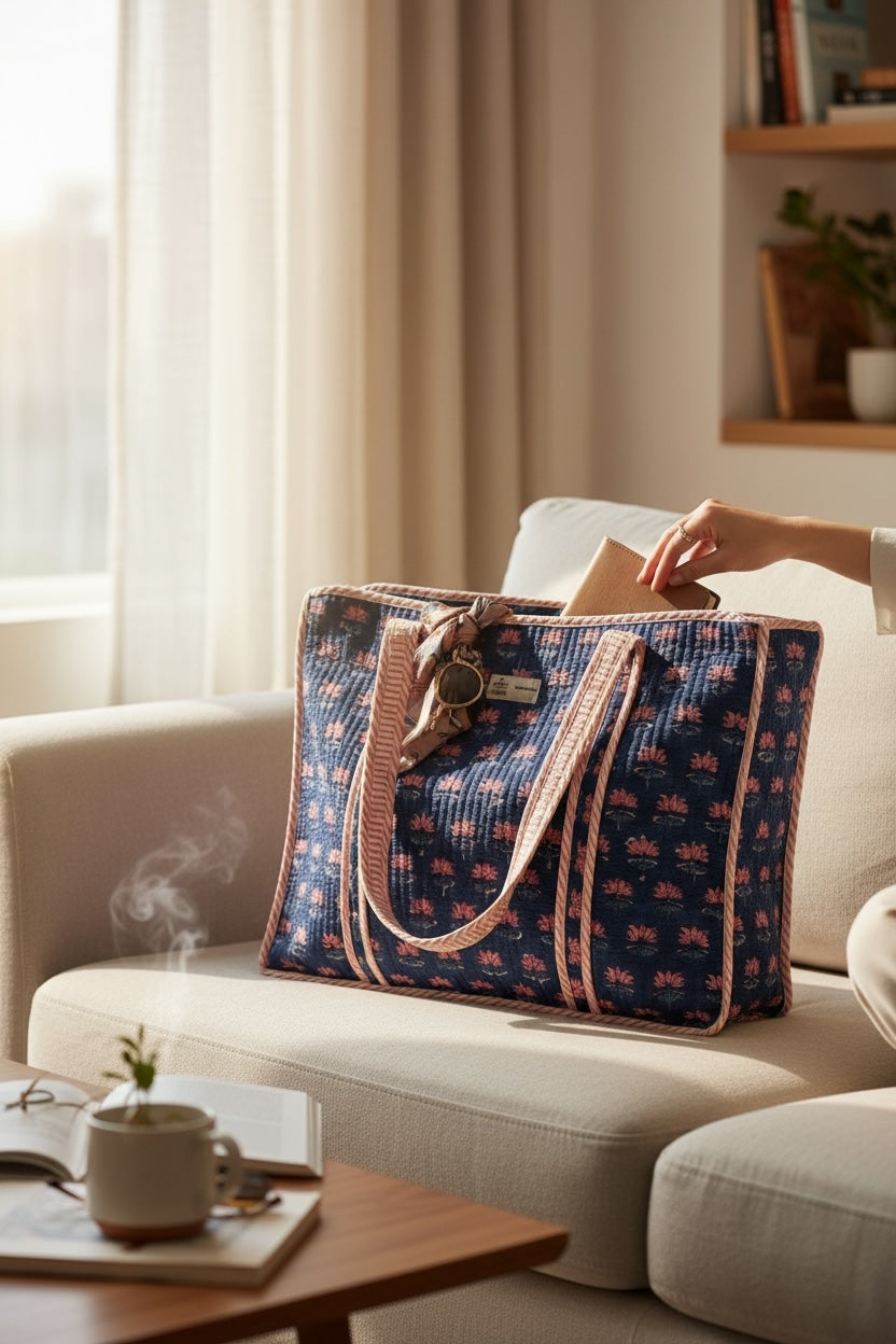 handcrafted-elegant-blue-floral-block-print-tote-bag