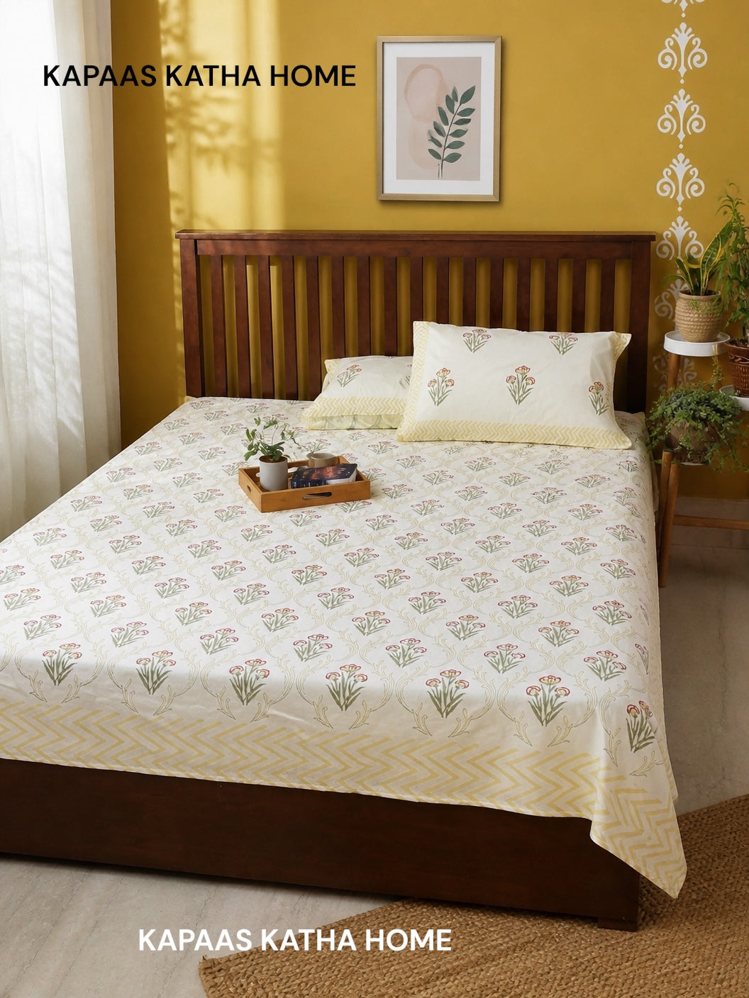 handcrafted-floral-king-size-bedsheet
