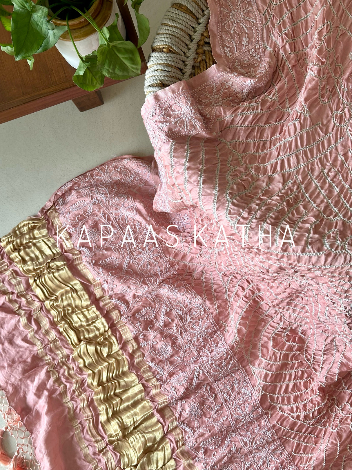 handcrafted-lucknow-chikankari-gajji-silk-bandhani-dupatta