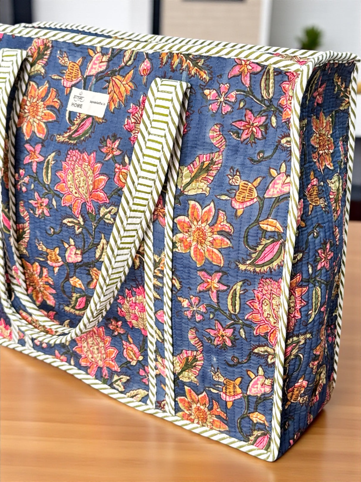 handcrafted-stylish-blue-block-print-tote-bag