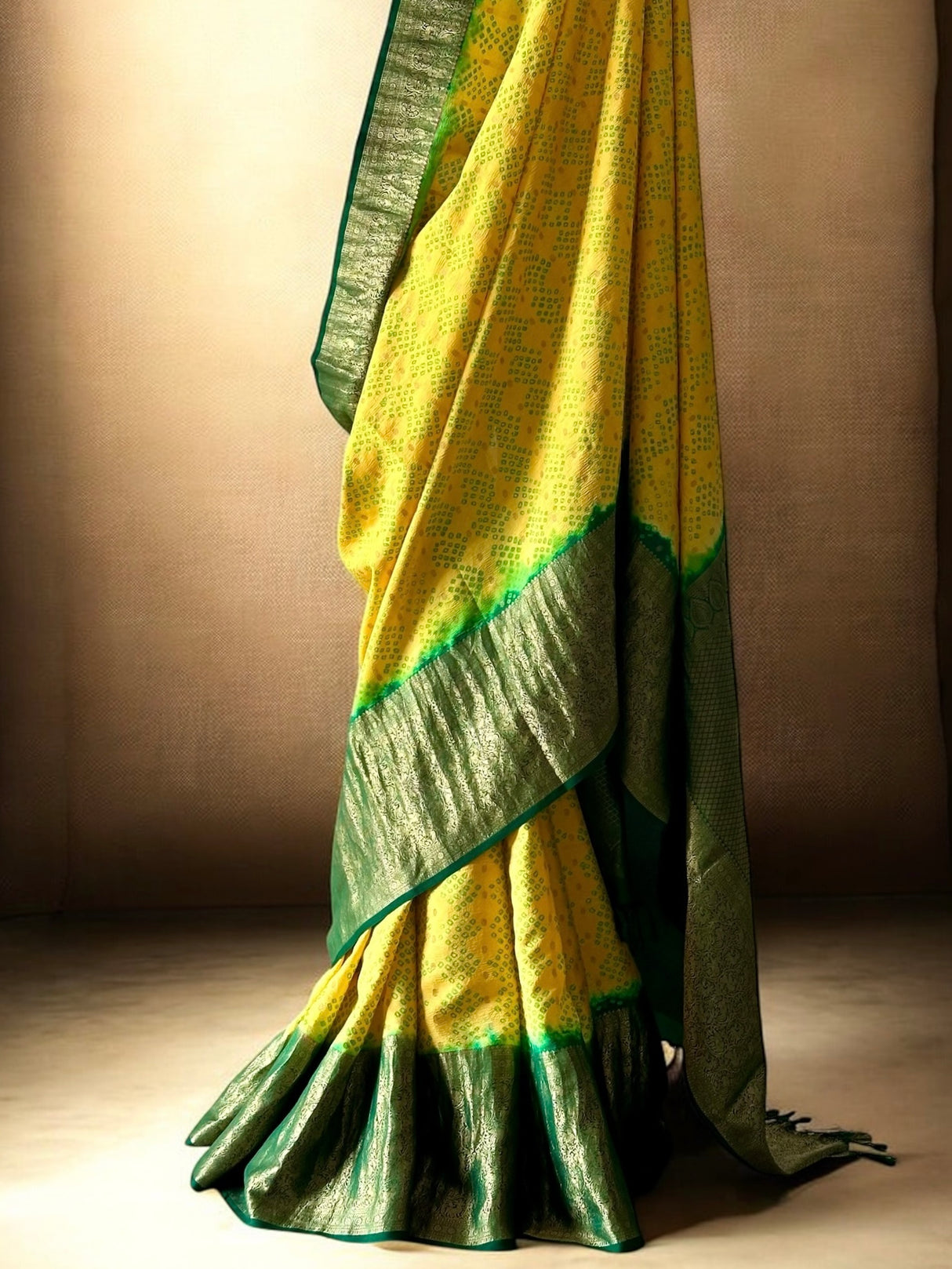 handloom-bandhani-georgette-saree-with-flowing-tie-dye-pattern