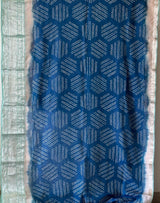 Blue and Sea Green Handloom Mangalagiri Cotton Silk Bandhani Saree