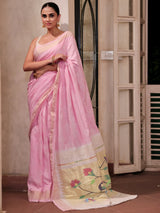 handloom-cotton-paithani-bandhani-saree-in-soft-pink-colour