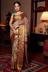 handloom-kalamkari-kanjivaram-silk-saree-with-epic-narrative
