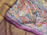 handloom-kanjivaram-silk-saree-with-kalamkari-artwork
