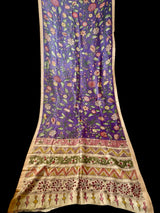 Handloom Matka Silk Floral Kalamkari Saree