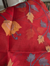 Handloom Red Muslin Silk Jamdani Dupatta