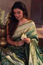 handloom-pure-banarasi-soft-silk-sona-roopa-bandhani-saree-in-green-colour