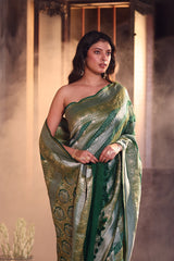 handloom-pure-banarasi-soft-silk-sona-roopa-bandhani-saree-in-green-colour