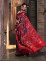 handloom-single-ikat-patola-elephant-flower-parrot-duck-saree