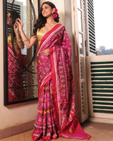 handloom-single-ikat-silk-saree-with-dense-floral-geometry