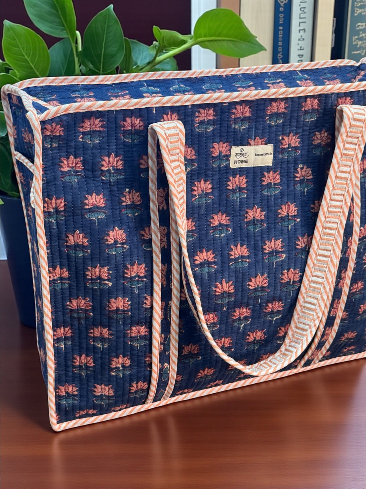 handmade-elegant-blue-floral-block-print-tote-bag