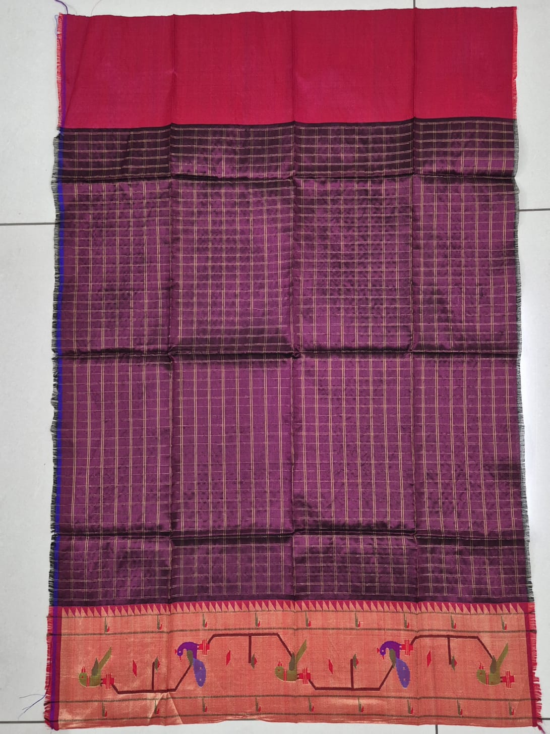 handwoven-paithani-blouse-piece-with-mayur-motif