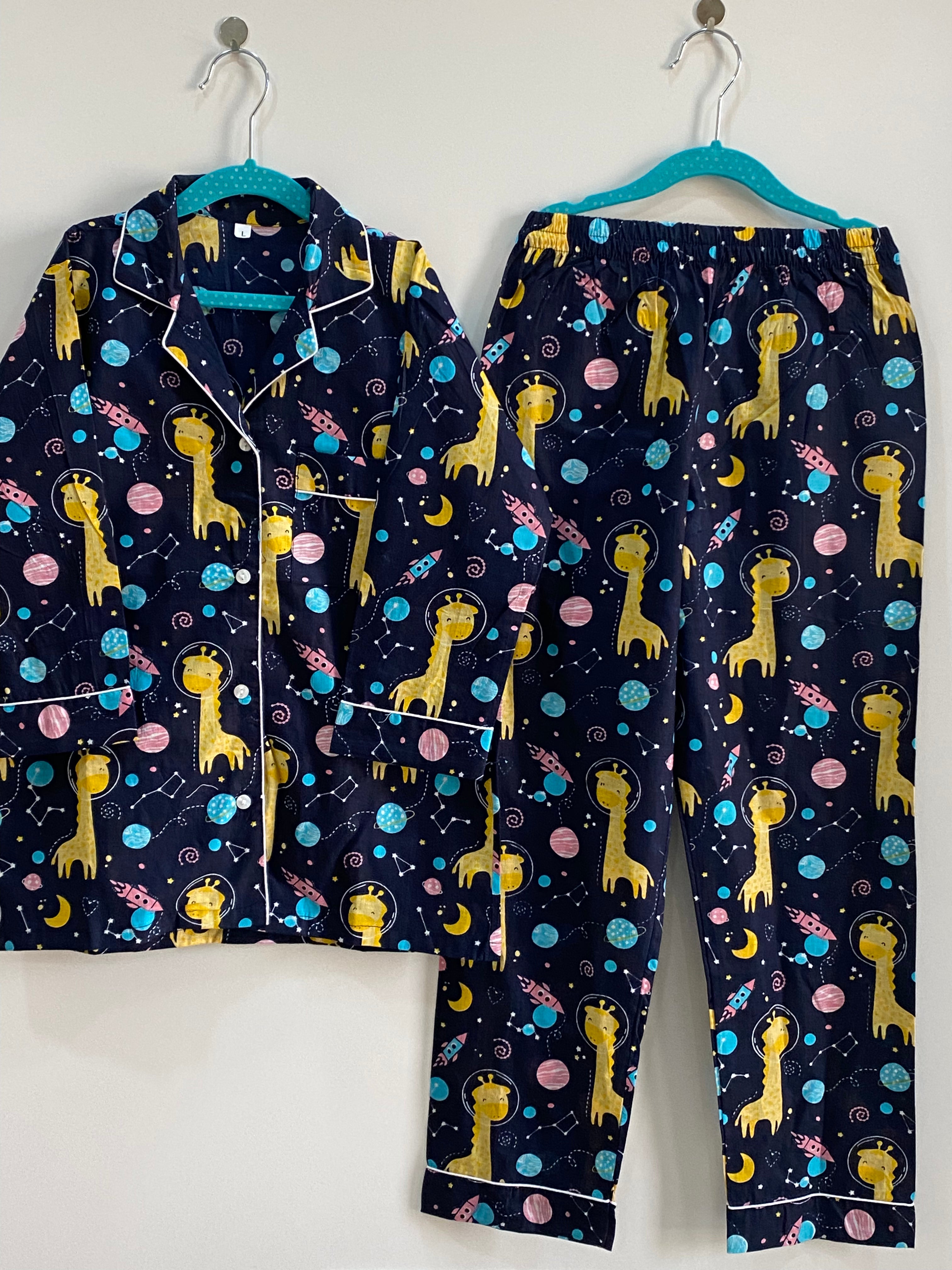 Blue Giraffe Kids Night Suit Set