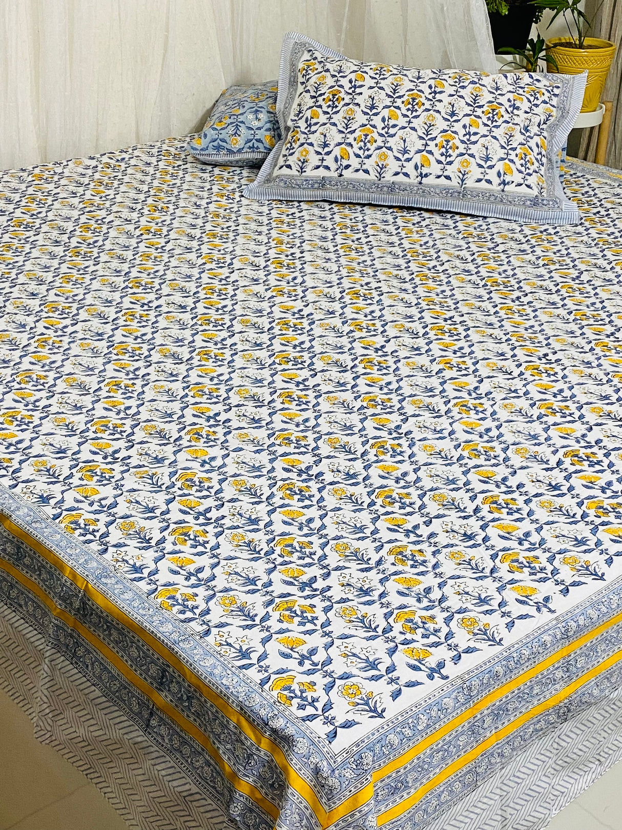 Blockprint Cotton Bedsheet